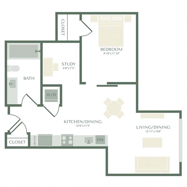 Floor plan layout diagram for UA4